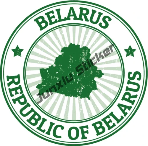 Belarus Car Decal Country Code BY Flag Sticker White Knight Pagonya Belarus Shield Crest National Flag Waterproof Accessories - Image 6