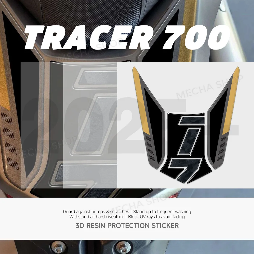 For Tenere 700 Motorcycle Accessories 3D Epoxy Resin Protective Tail Protection Sticker