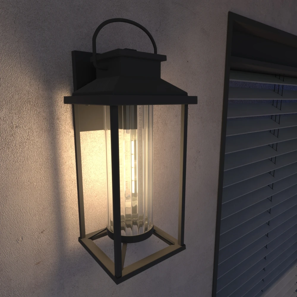 

Outdoor Porch Lights, Textured Black Exterior Lighting Fixtures Wall Mount, Modern Outdoor Wall Sconce Lantern (1 pack)