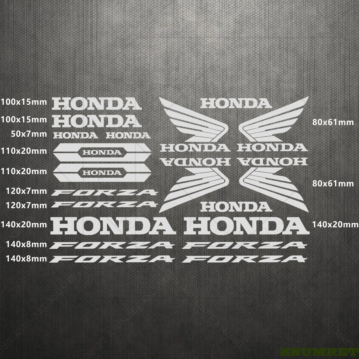لهوندا فورزا ملصقات شعار خزان دراجة نارية خوذة الشارات مقاوم للماء