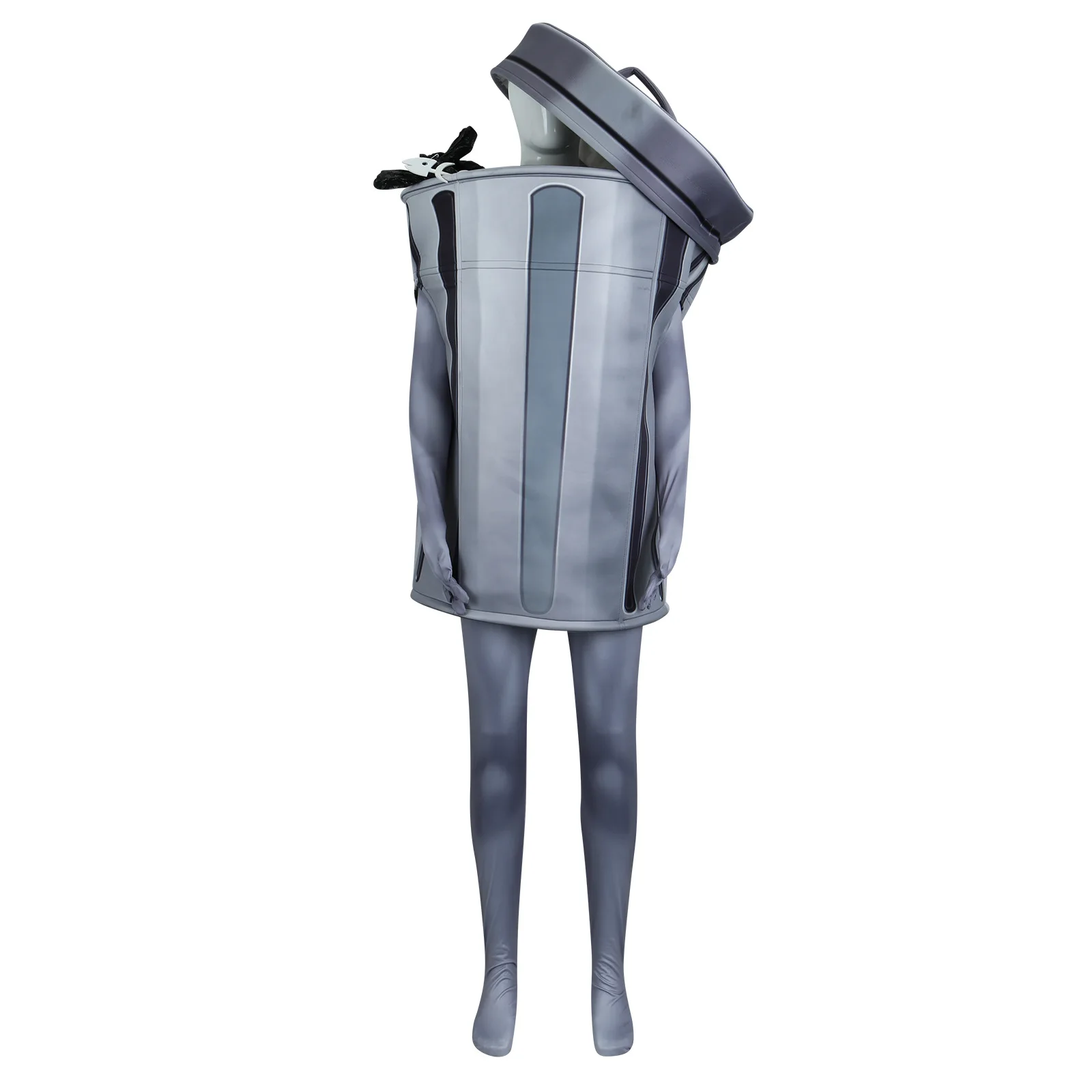 2024 Novel Hot-sale Unisex Cosplay Quadratic Chinese Game Anime Accurate Reduction Funny Silver Trash Can Doll Jumpsuits Lsy155