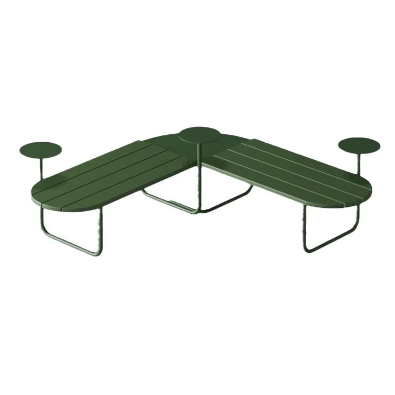 

Nordic outdoor bench wrought iron leisure back chair B & B hotel special courtyard color long square