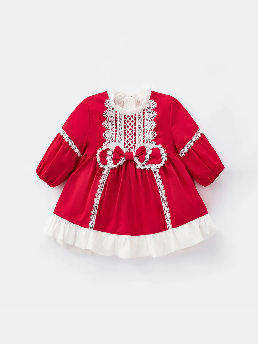 

Spring and Autumn Children's Lolita dress spring new princess dress girl baby long sleeve dress