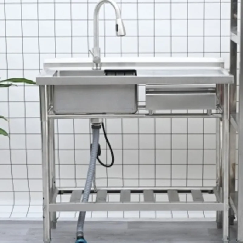 

Stainless Steel Utility Sink Freestanding Sink With Durable Construction And Practical Design For Various Uses