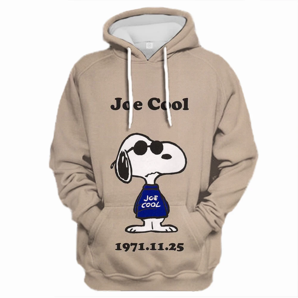 

Snoopy Kawaii Cartoon Print Hoodie for Women Soft Casual Loose Sportwear Female Sweatshirt Warm Fleece Ladies Clothes 2024