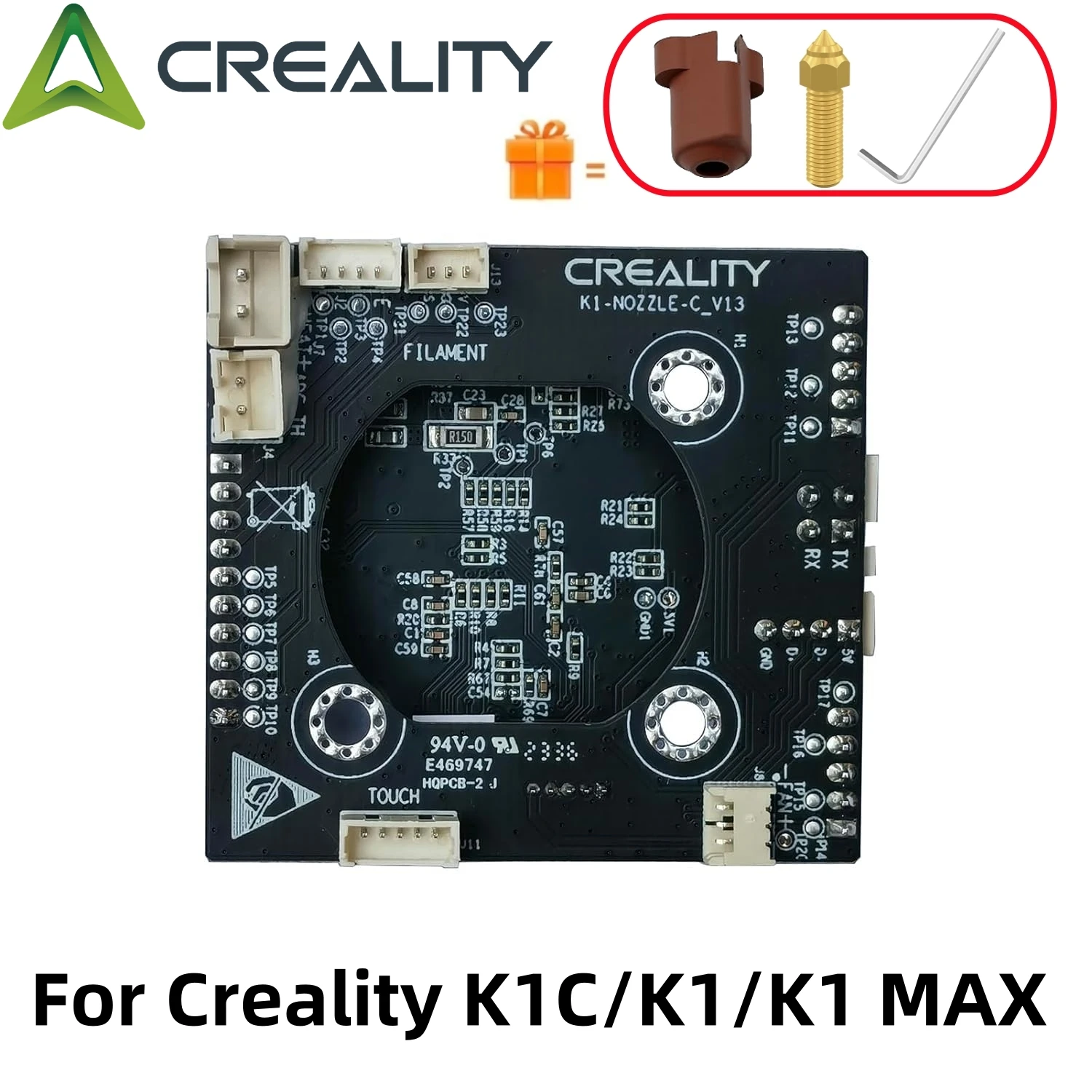 Original K1C PCBA_G_K1-MAX K1_T9_GD32F303CBT6 NOZZLE-C-V13 HQPCB-2 Adapter Board PCBA Breakout Module For K1C K1 K1 MAX