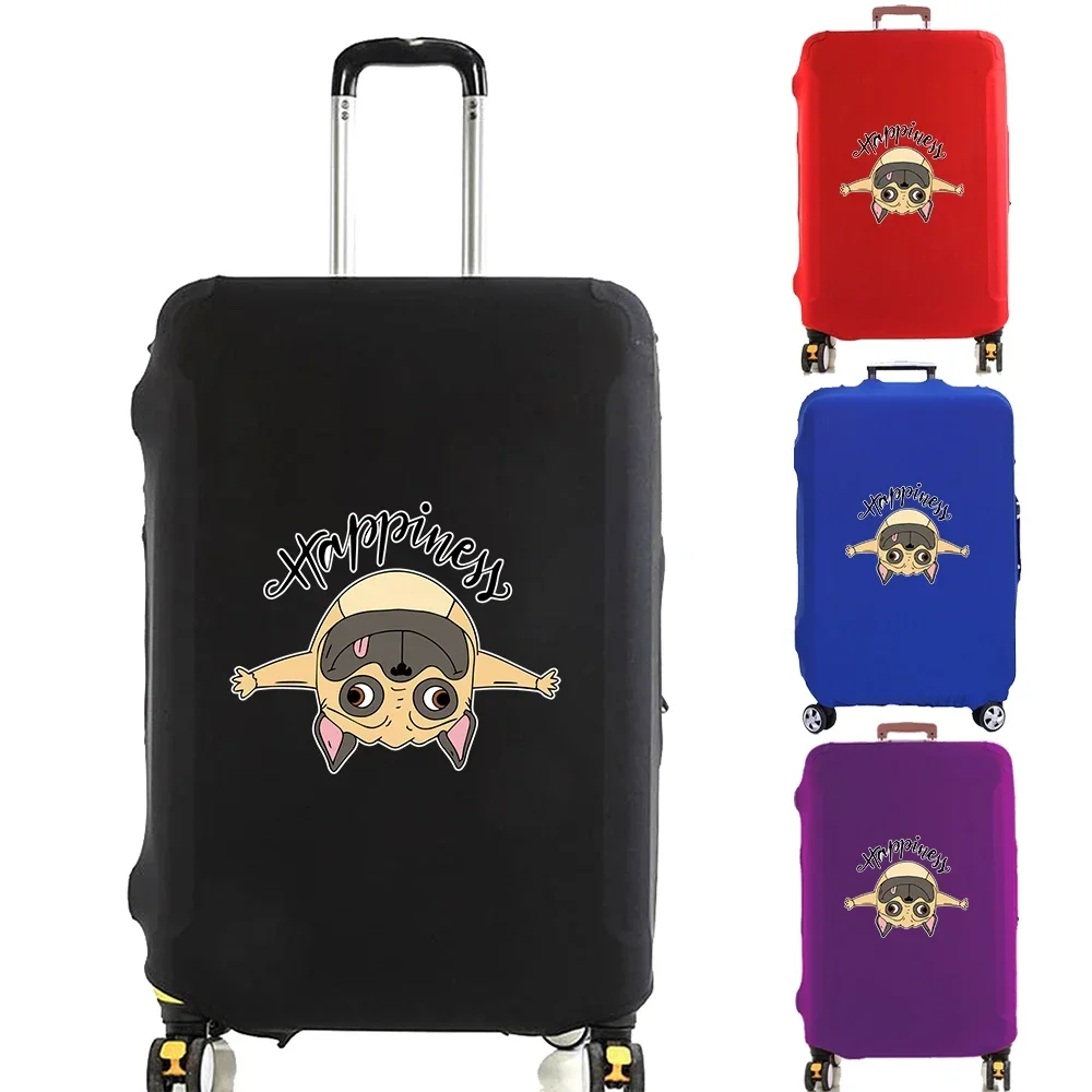 Luggage Cover Suitcase Protector Elasticity Upside Down Dog Print Scratch Resistant Case Dust Cover In 18-32 Inch Travel Trolley