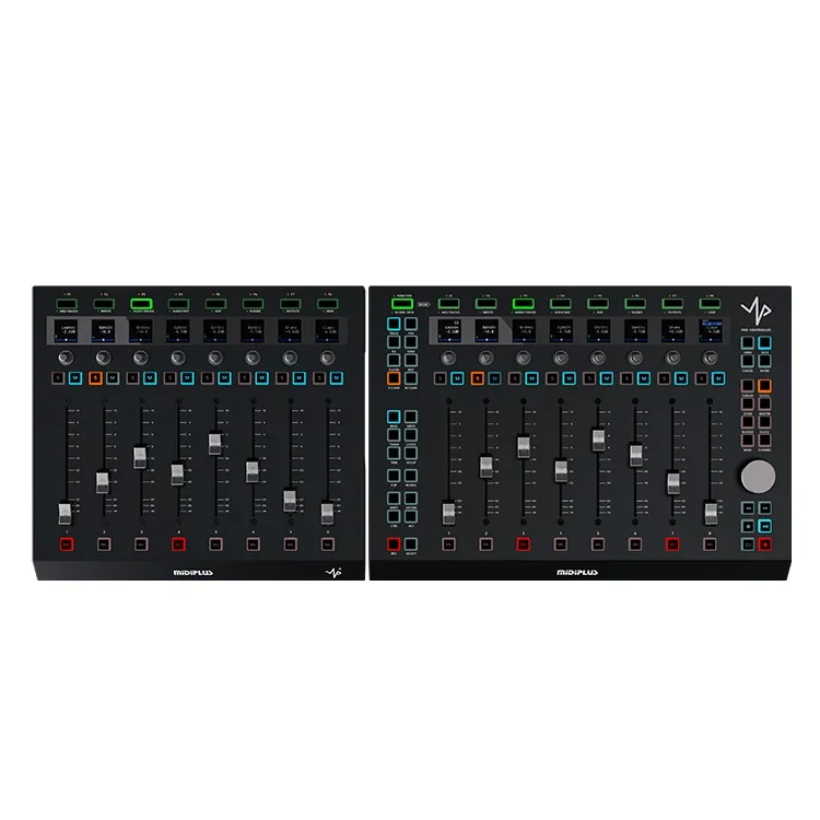 MIDIPLUS Up Midi Mixer 32 Channel Digital Audio Processing 8 Intelligent Motorized Faders Specifically Designed Daw Controller