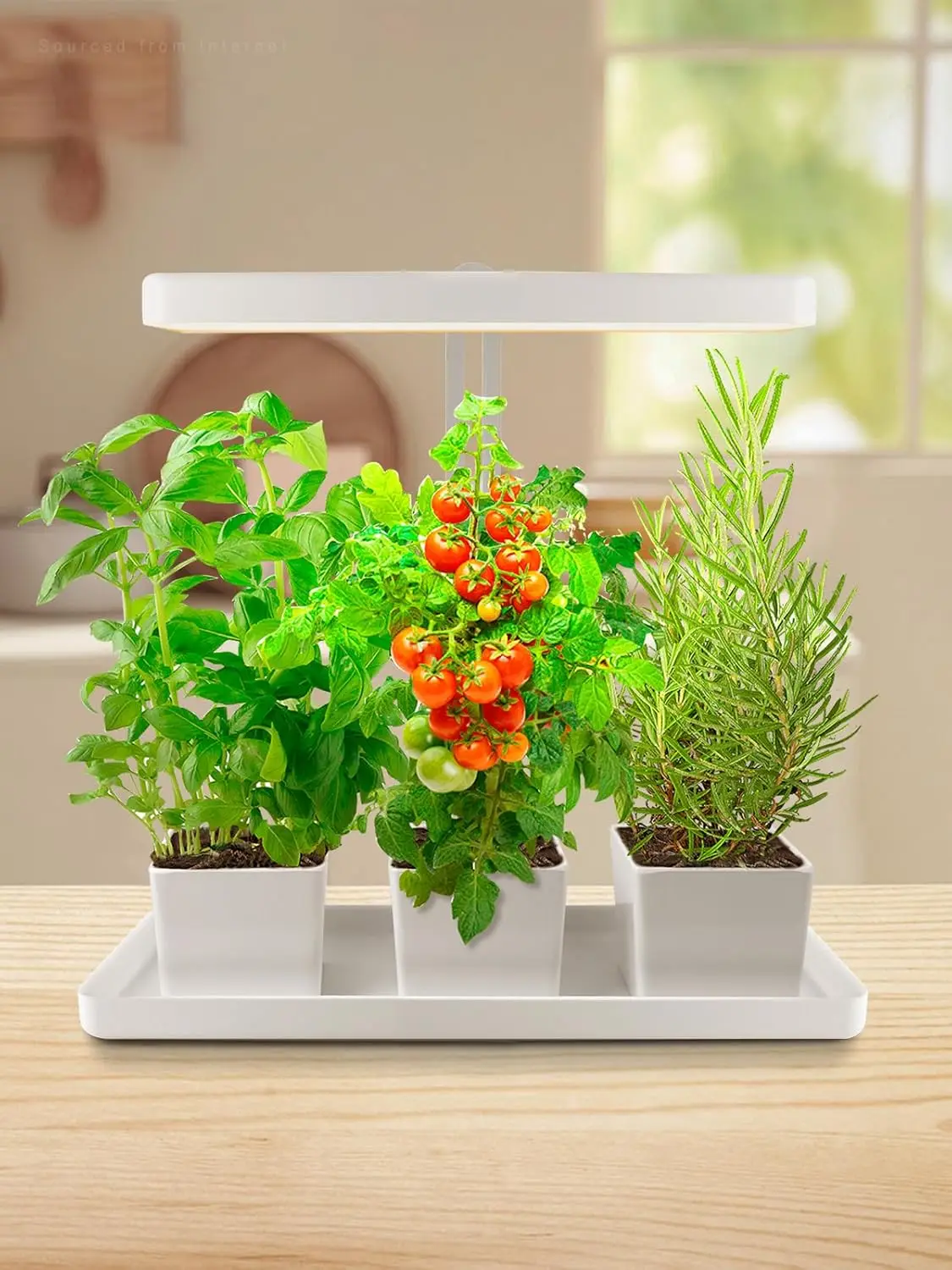 

Комнатный огород для трав с LED-подсветкой, регулируемой высотой, 20-ваттная система для выращивания с автоматическим таймером