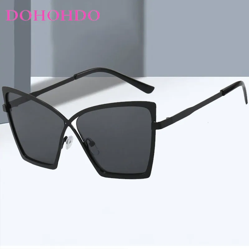 

Luxury Brand Designer Metal Cat Eye Frame Outdoor Sports Women's Sunglasses Punk Trend Sunglass Men Drive Travel Eyewear UV400