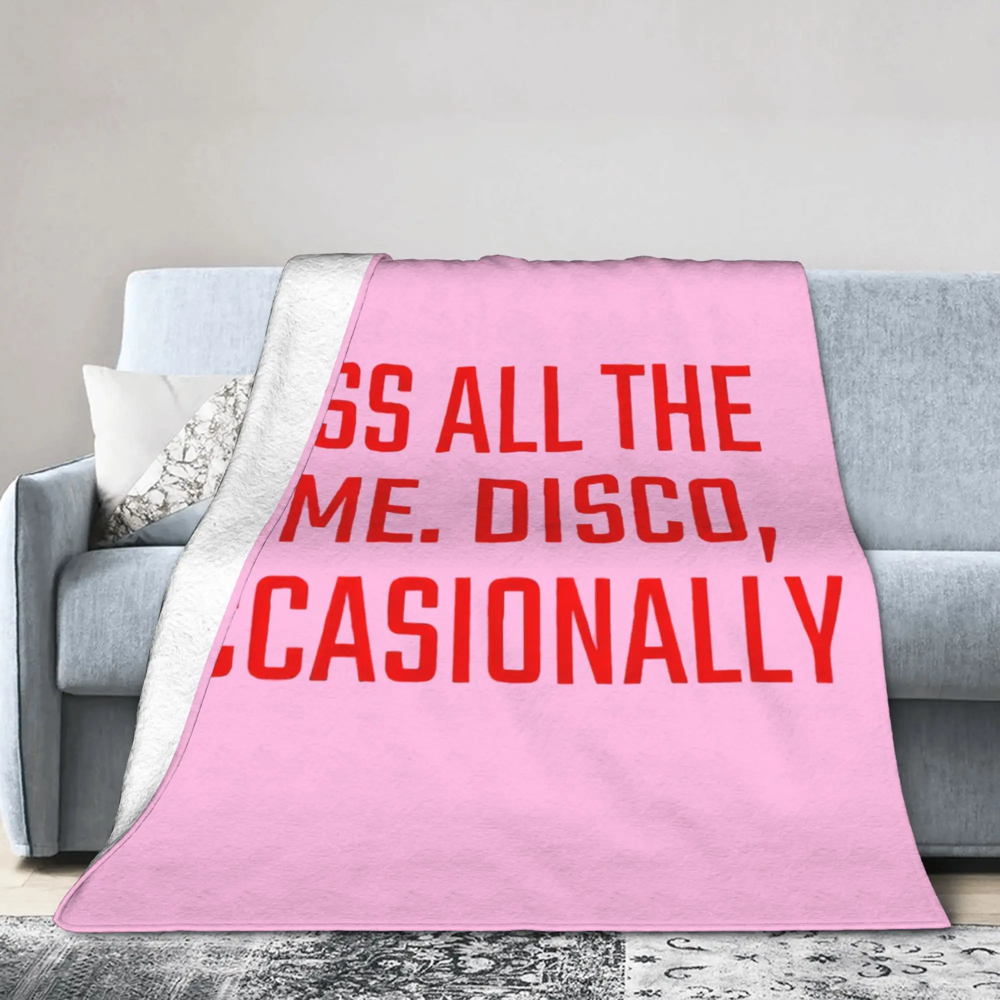 Kiss All The Time Disco Flannel Blanket Harrys Singer Styles Novelty Throw Blankets for Bed Sofa Couch 125*100cm Quilt