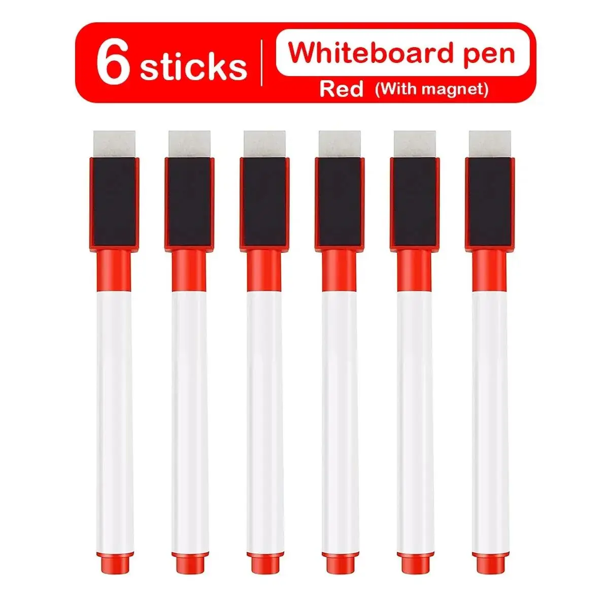 8 stuks magnetische uitwisbare whiteboard-pen kleuropties schoolbord notitienummering briefpapier voor kantoor klaslokaal onderwijsbenodigdheden