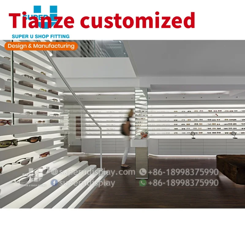 

(customized)Optical Retail Store Display Furniture Groceries Interior Design Eyeglasses Shelf Wooden Shopfittings Customized Dec