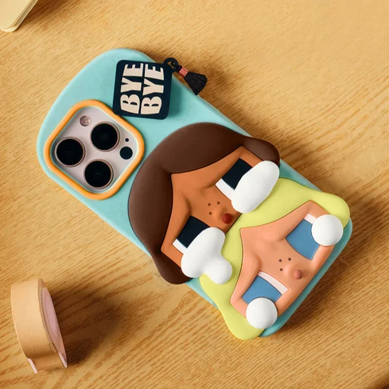 Cotton Figure Crybaby Sunset Concert Club Series Phone Case For Iphone14 Promax Iphone15 Promax Case Surprise Gift Headphone Bag