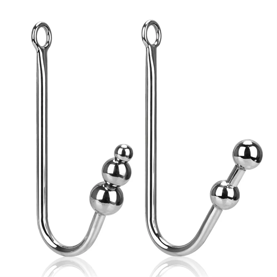 Stainless Steel Anal Hook Beads Butt Plug For Women Men Vaginal Dilator Prostate Massager Anal Plug Sex Toys Adults Games