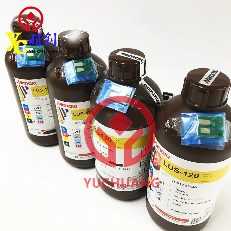 New Date Original Mimaki LUS-120 Ink 1000mL JFX200 Ink With Chip PR200 Primer for Mimaki UJF3042/6042 Inkjet Printer MYCKLcLmCLW