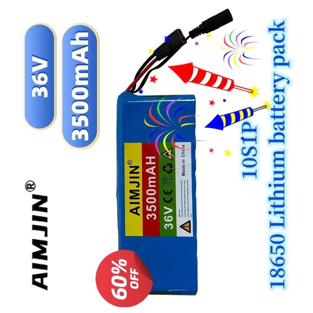 

18650 36V 3500mAh Batteria 3.5Ah 10S1P Li-Ion Batterie Ricaricabili Auto Elettrica Bicicletta Scooter 20A BMS 500W