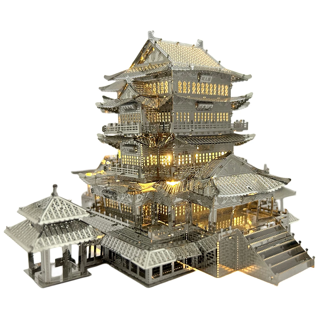 Tengwang Pavilion 3D Metal Puzzle Model importer Kit, Tour Eiffel DIY, Jouets pour adultes, Cadeau d'anniversaire