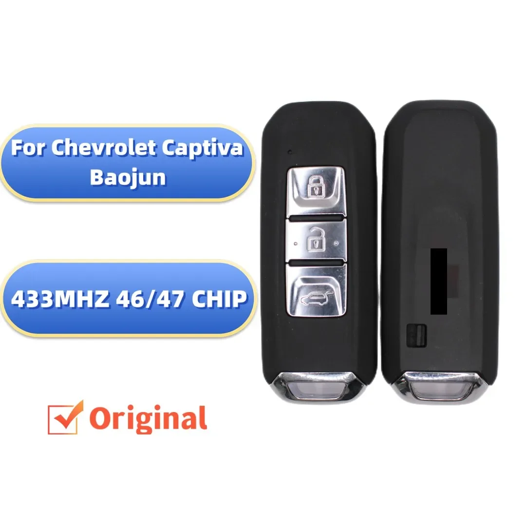 Original Remote Control 3 Button For Chevrolet Captiva Baojun 730 510  433Mhz with 46/47 Chip