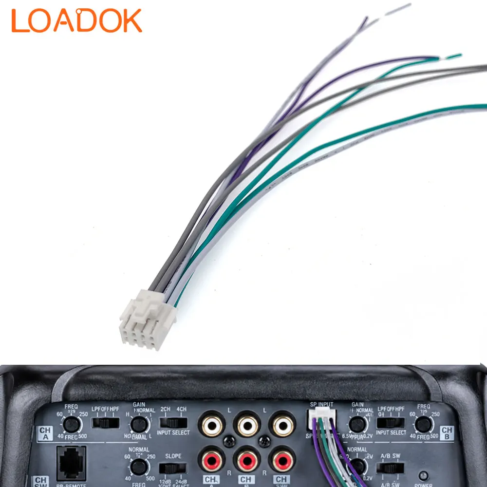 8-Pin Amplifier Speaker High Level Input Plug Harness Cable for Pioneer GMD-9705 GM-DX975 GM-D1004 GM-E360X4