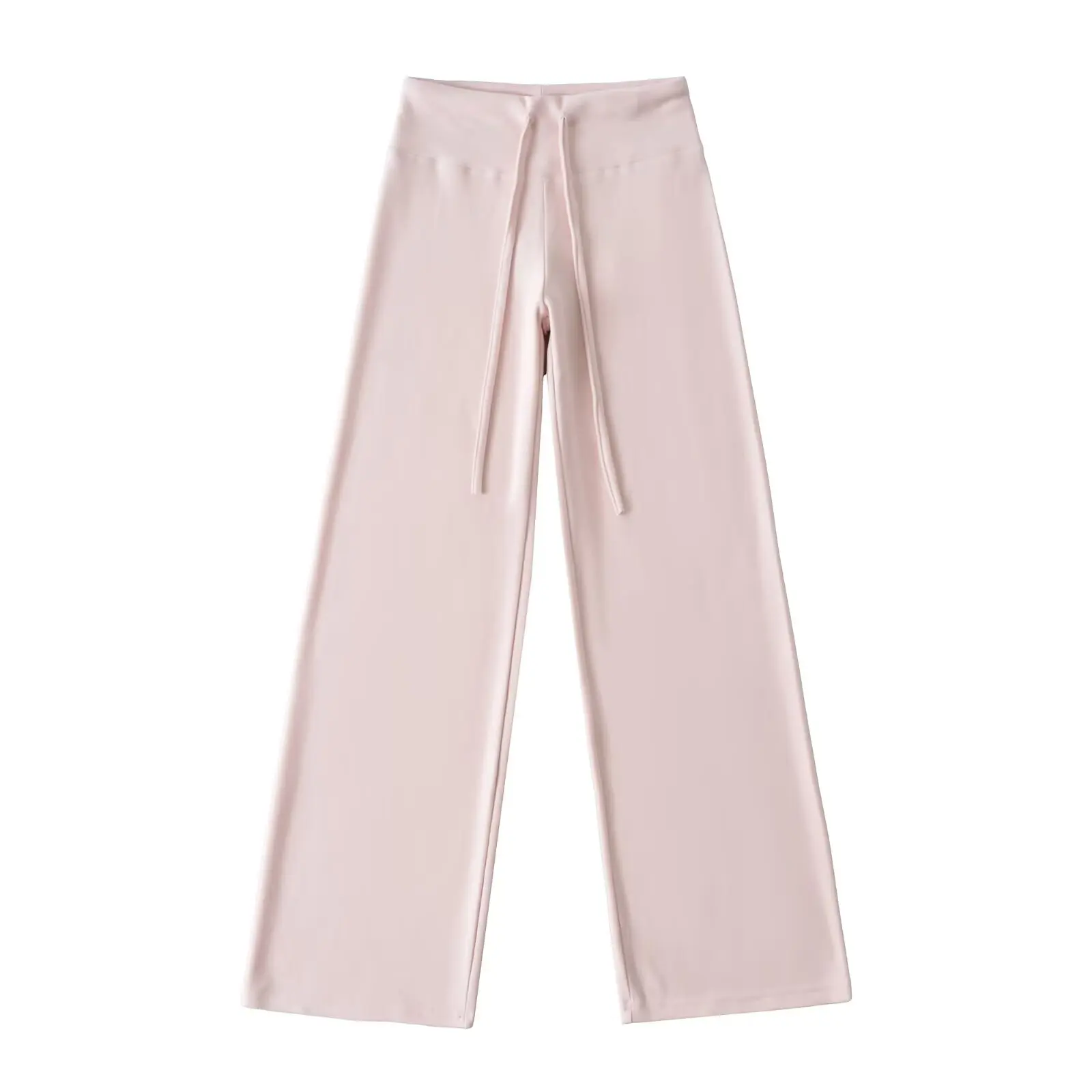 الأمريكية Sle Thiened Dstring Drapey السراويل واسعة الساق المرأة الخريف الشتاء حجم صغير طويل Sweatpants الرياضية غير رسمية