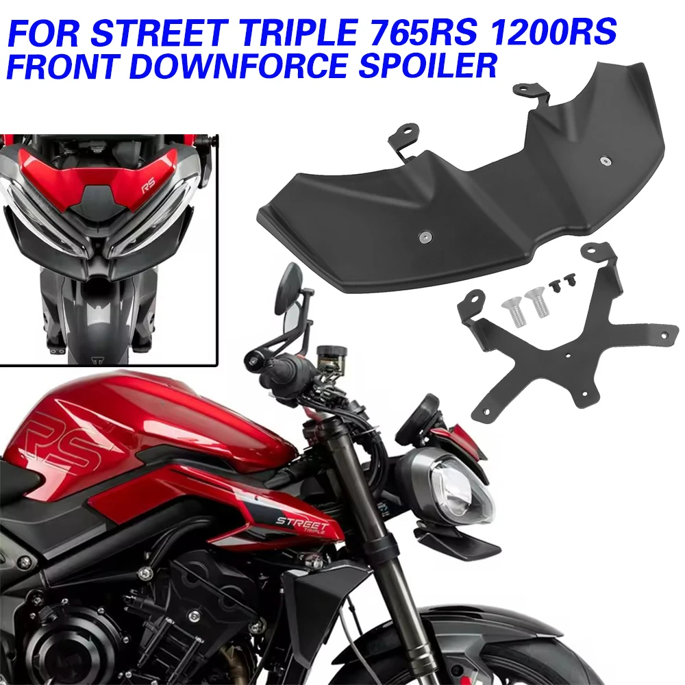 

For Street Triple 765 R/RS Downforce Naked Frontal Spoilers 765R/RS 2023-2025 1200RS Winglet Aerodynamic Wing Front Spoiler Kit