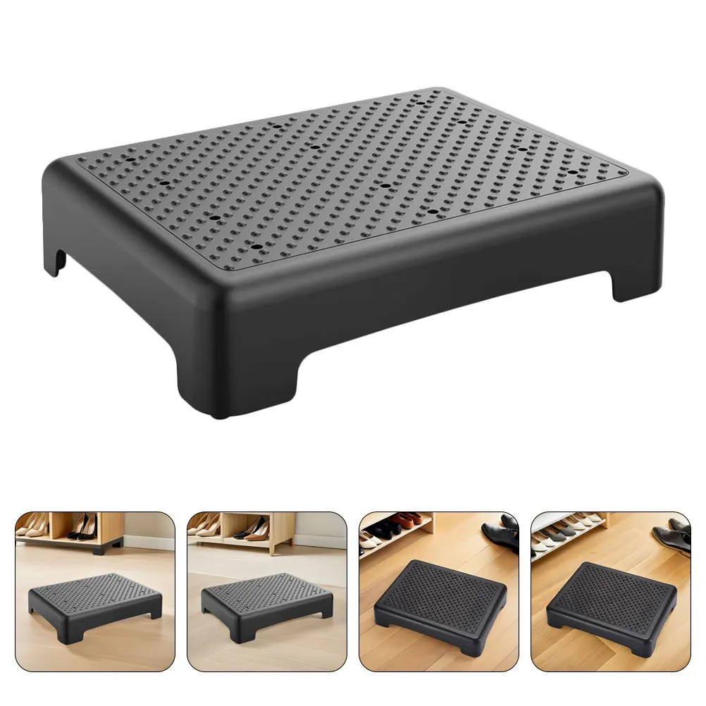 

Step For Seniors Kids Non-Slip Plastic Foot Stool For Bathroom Bedroom Kitchen Compact Round Toddler Stool