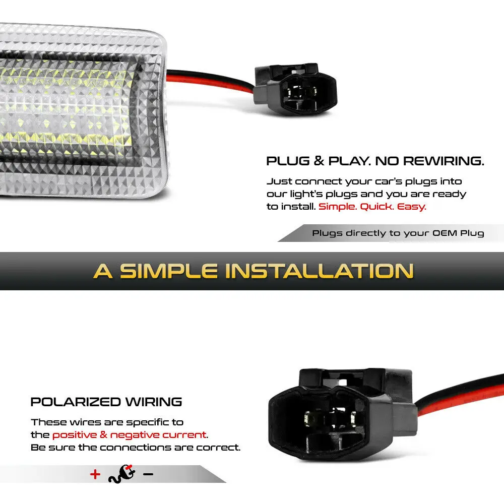 LED Door Courtesy Lights For Toyota GT86 Corolla Camry Prius Tundra Highlander 4Runner Land Cruiser Sienna Avalon Sequoia Venza