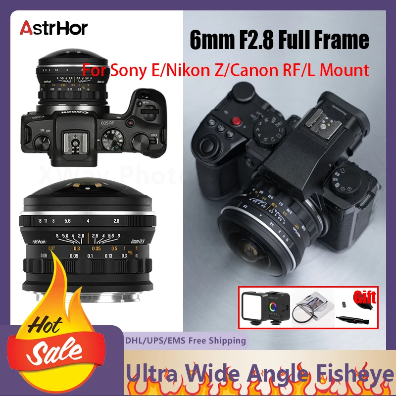 

Astrhori 6 мм F2.8 ультра широкий полнокадровый круглый объектив «рыбий глаз» для творческой съемки архитектурных портретов звездного неба