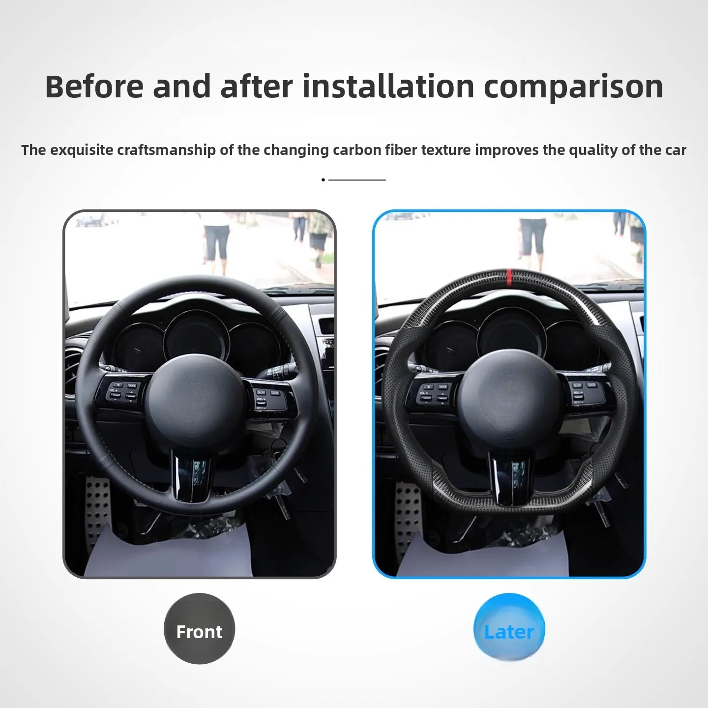 For Mazda MX-5/RX-8 Steering wheel modification with high-temperature resistance anti-slipbreathability odor-free andcomfortable