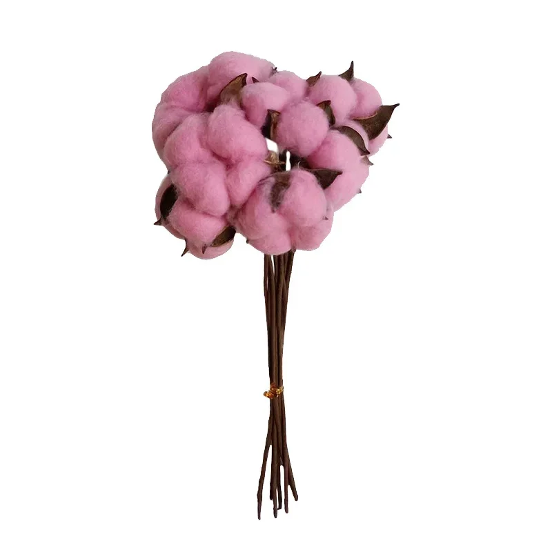 10 stuks natuurlijke gedroogde bloemen wolk katoen bloemen tak boeket voor doe-het-zelf feest bruiloft decoratie nep bloem home decor bruiloft