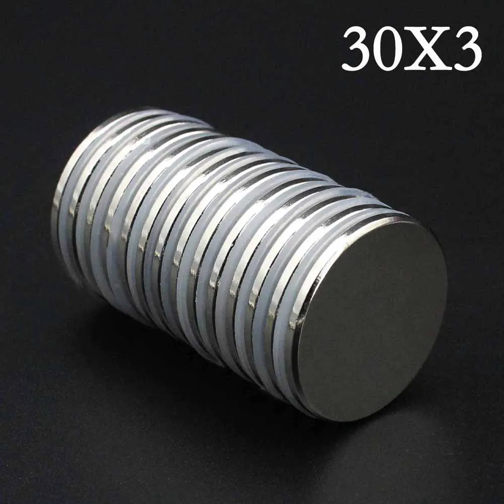 

3/5/8/12/15 Pcs 30x3 Neodymium Magnet 30mm x 3mm N35 NdFeB Round Super Powerful Strong Permanent Magnetic imanes Disc 30*3