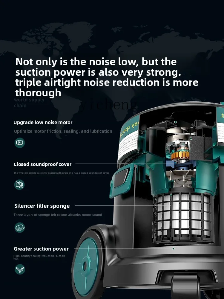 ZZ Carpet Suction Vacuum Cleaner Household Large Suction Ultra Light Sound Cat Hair Special Hotel Cleaning Commercial New