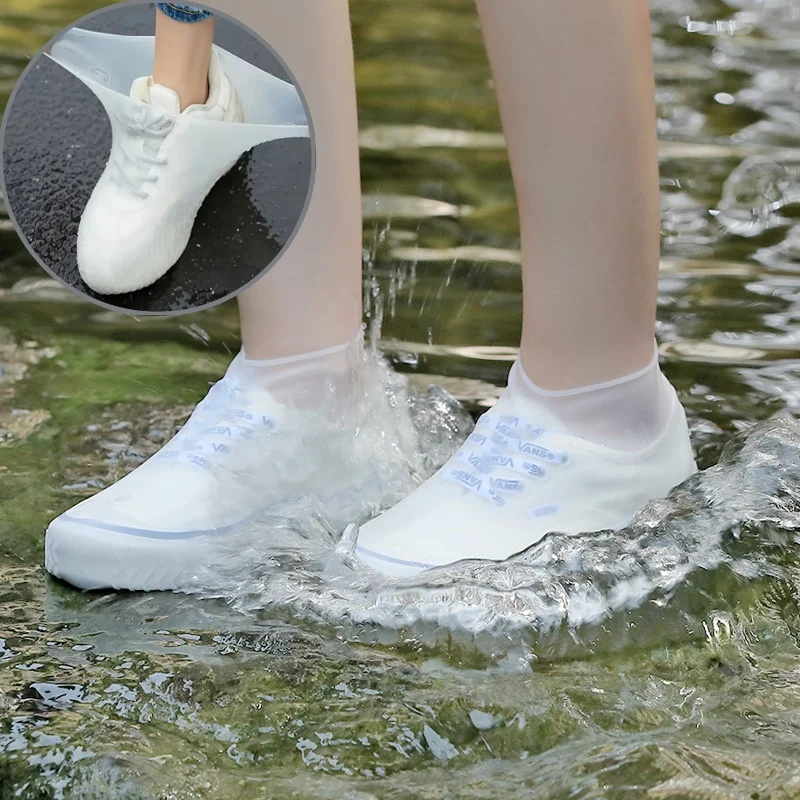 Silicone WaterProof Shoe Covers Reusable Non-slip Rain Shoes Lip-resistant Rubber Rain Boots For Outdoor Rain Gear Accessories