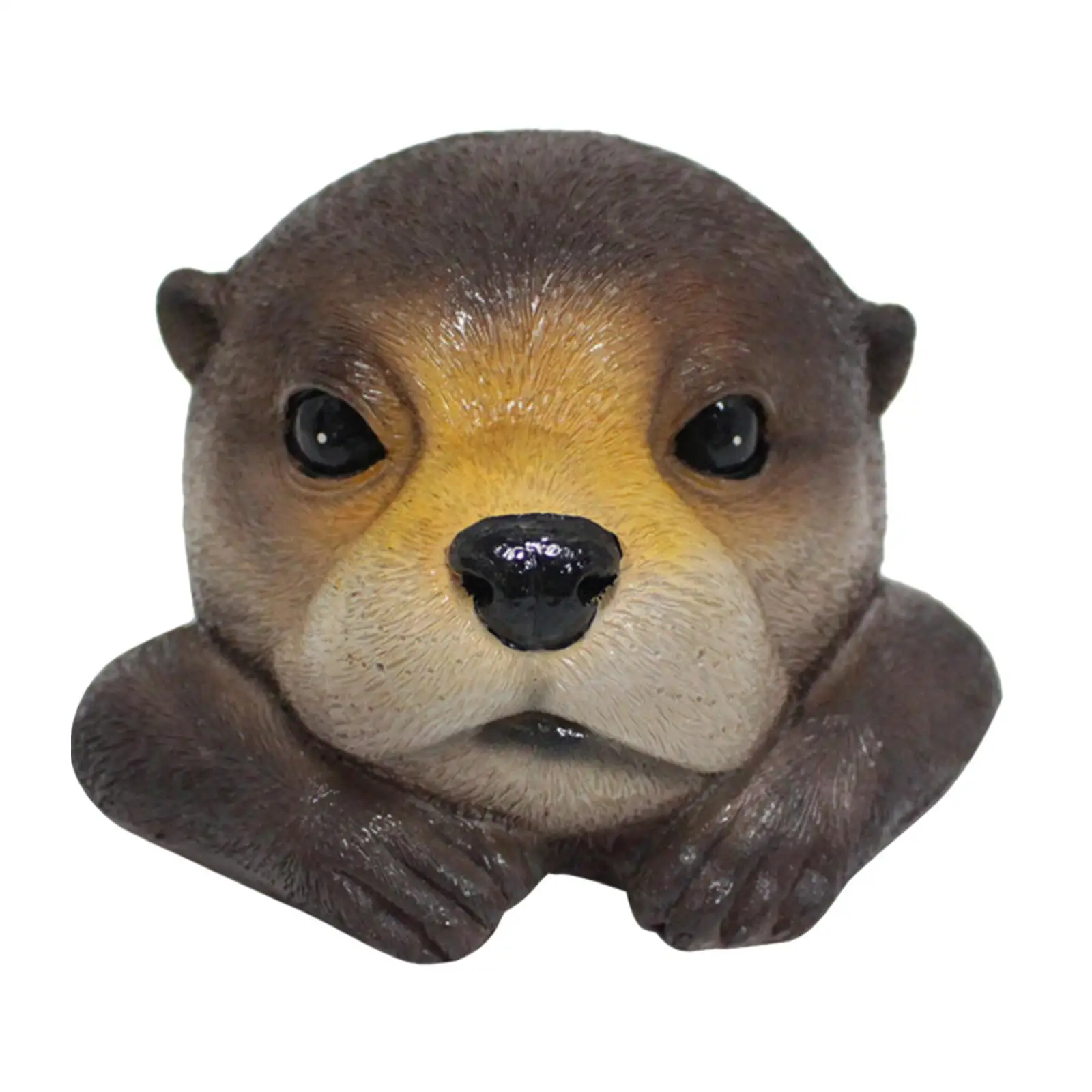 Pond Otter Head Decor Funny Garden Otters Statue for Courtyard Pool