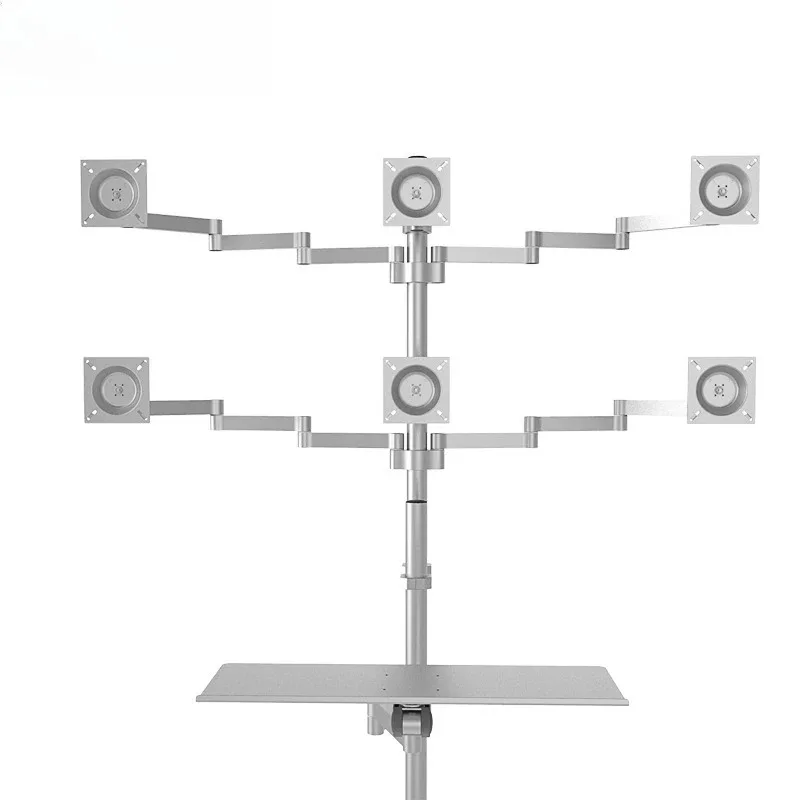 

Standing office computer multi-screen monitor bracket, six-screen office game monitor bracket