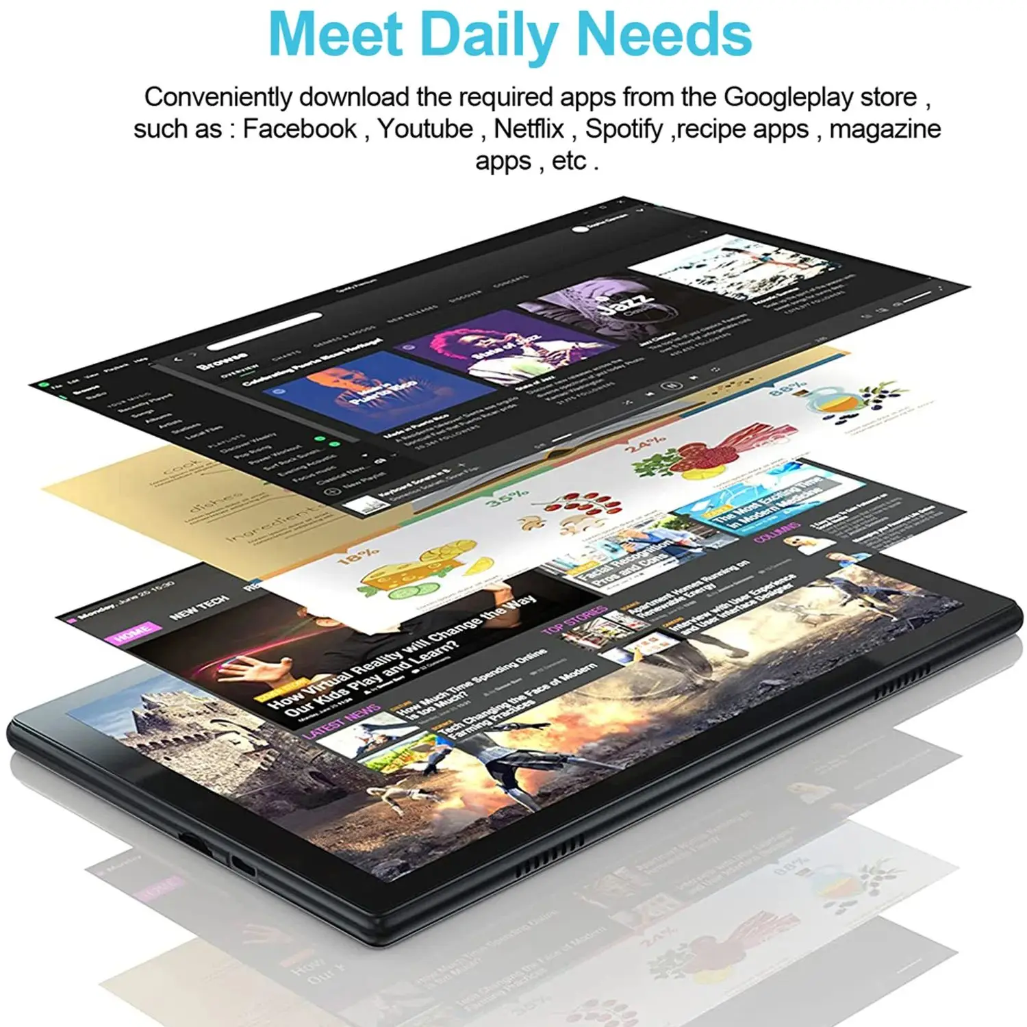 2025-Popularny oryginalny model sprzedaży 8 GB + 256 GB 10,1-calowy tablet z systemem Android, Octa core 5G WiFi, Android 12