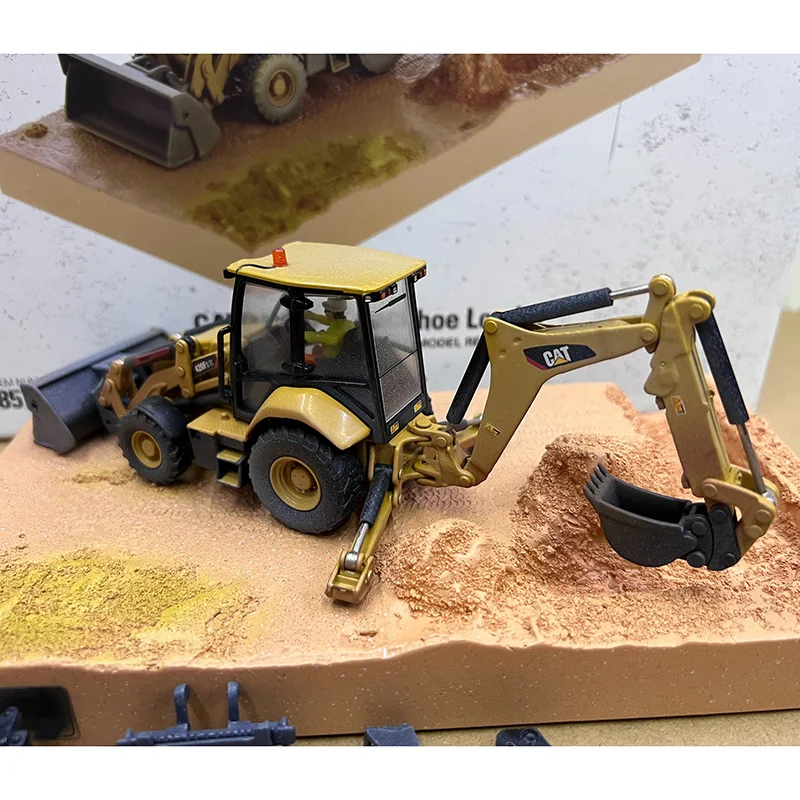 DM Diecast 1:50 Scale CAT 420F2IT Loader Muddy Edition Alloy Car Model 85755 Collection Souvenir Display Ornaments