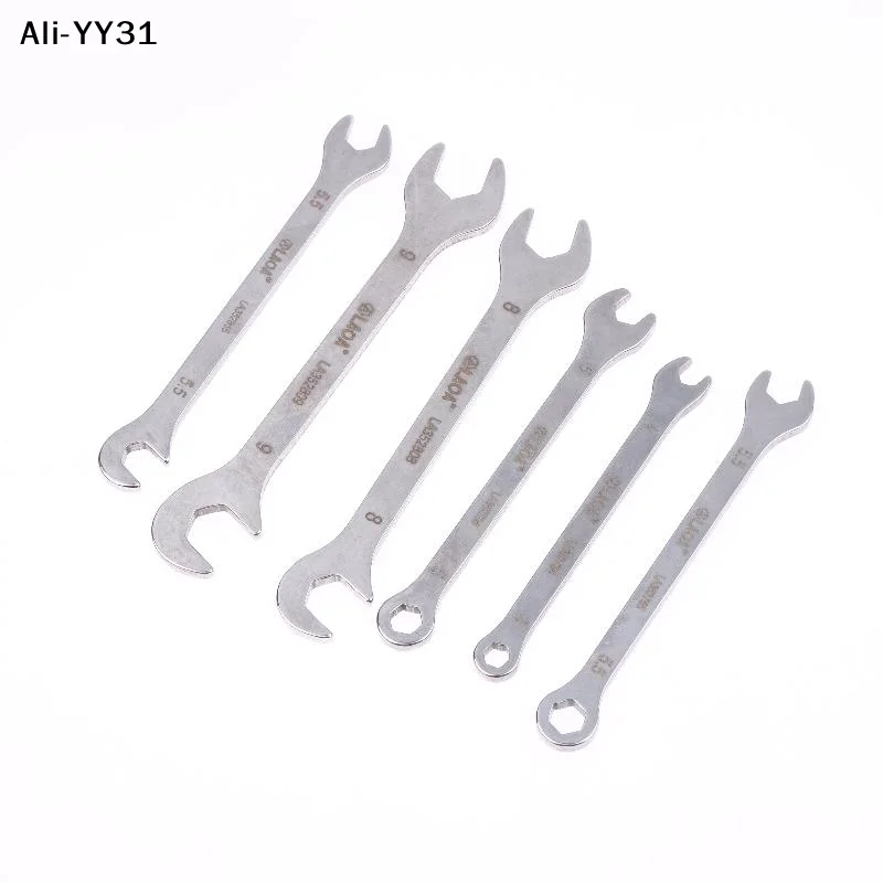 【Ayo】Mini Thin Double Open-end Wrench Stainless Steel Dual-purpose Wrench 5 To 11 Mm Available Mini Dual-purpose Wrench Set