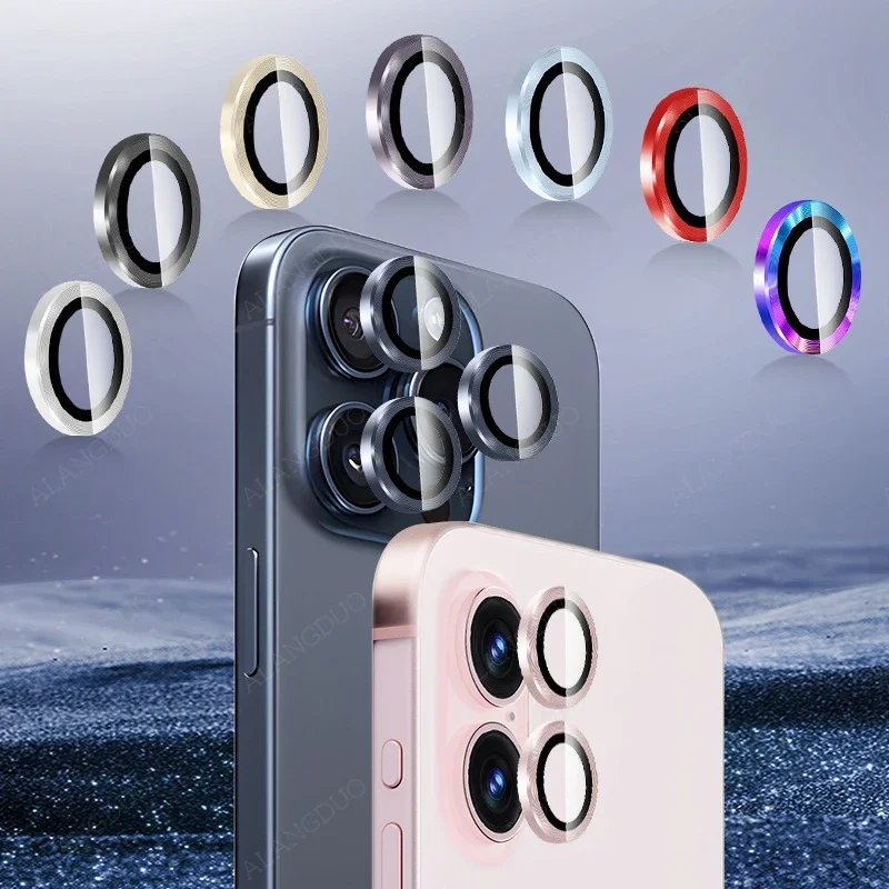 2-3Pcs Lens Ring For IPhone 16 Pro Max 15 Pro Anti Scratch Lens Cover For IPhone 15ProMax 16ProMax 16Plus Camera Lens Protector