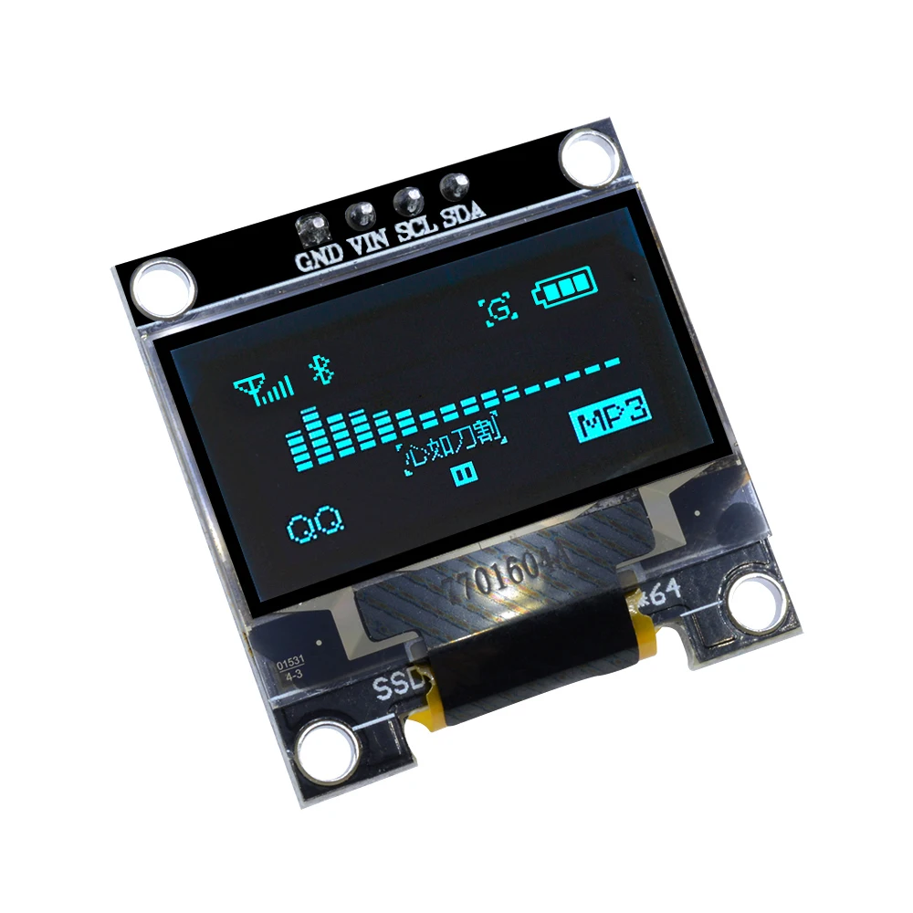 Módulo de pantalla OLED IIC de 0,96 pulgadas, serie blanca, azul, 0,96 pulgadas, 128X64 I2C ForSSD1306, placa de pantalla LCD 12864 para Arduino DC 3 ~ 5V