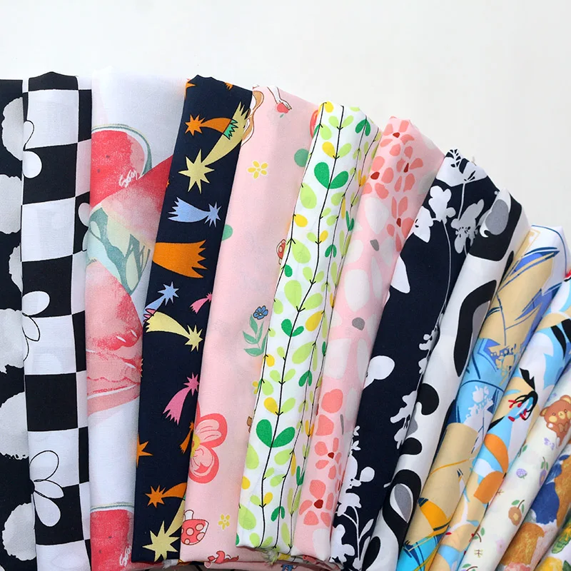 Thin Printed Rayon Fabric By Meters for Sewing Pajamas Dress Skirt Diy Summer Needlework Cloth Soft Breathable Butterfly Floral
