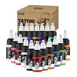 UINK Professional Tattoo Ink 20ml/0.65oz Tattoo Pigment 18PCS Tattoo Ink Kit Tattoo Artist Tattoo Tools Small Particle Pigment