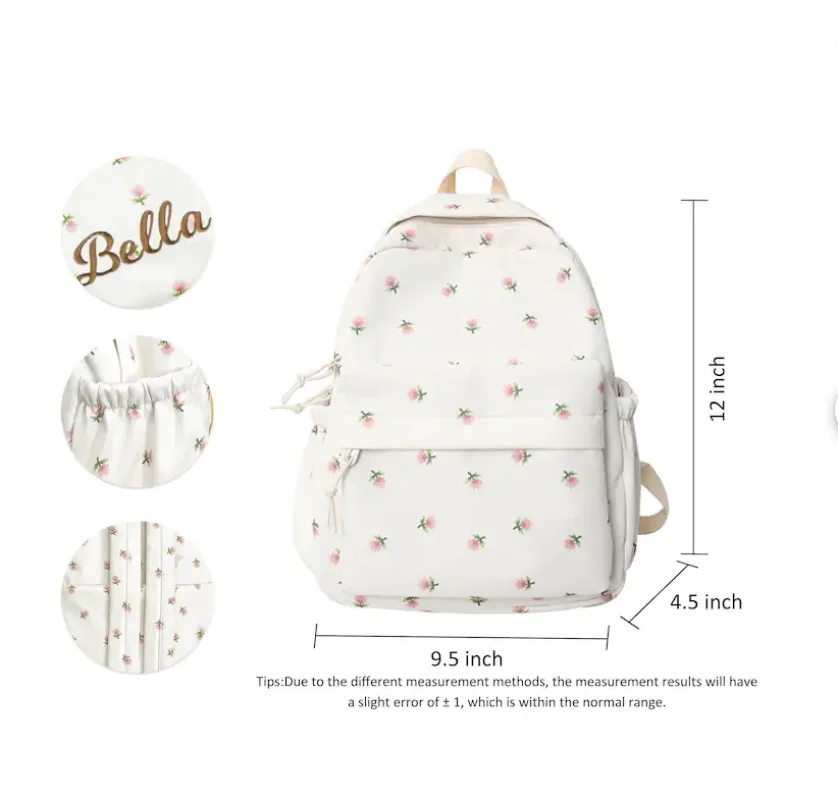 Mochila bordada personalizada para crianças, Mochila Infantil, Presente Overnight Infantil Personalizado