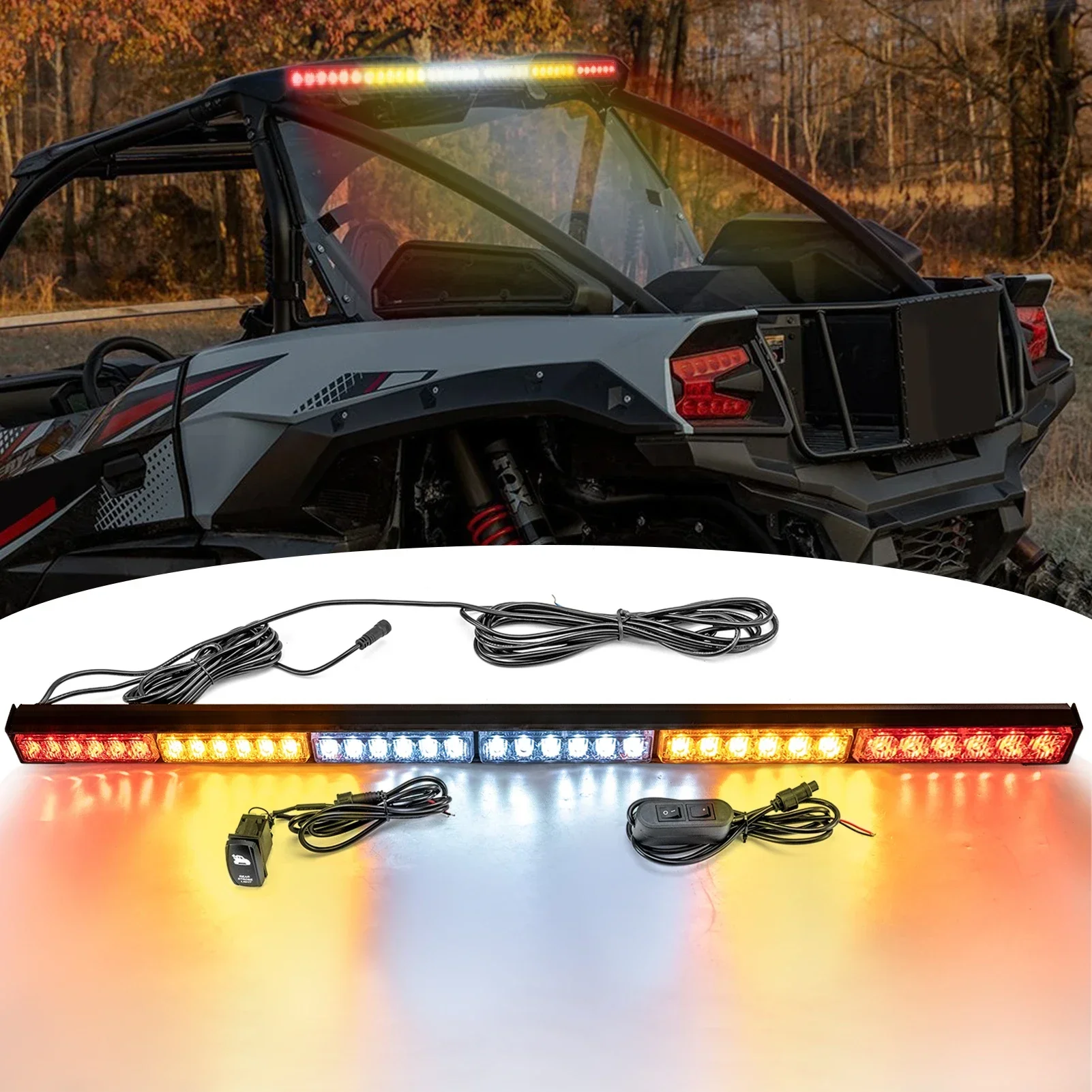 For UTV, ATV, RZR, Polaris, Can-am, Yamaha, Side by Sides, 4x4, Trucks w/Running Brake Reverse and Turn Signal Lights