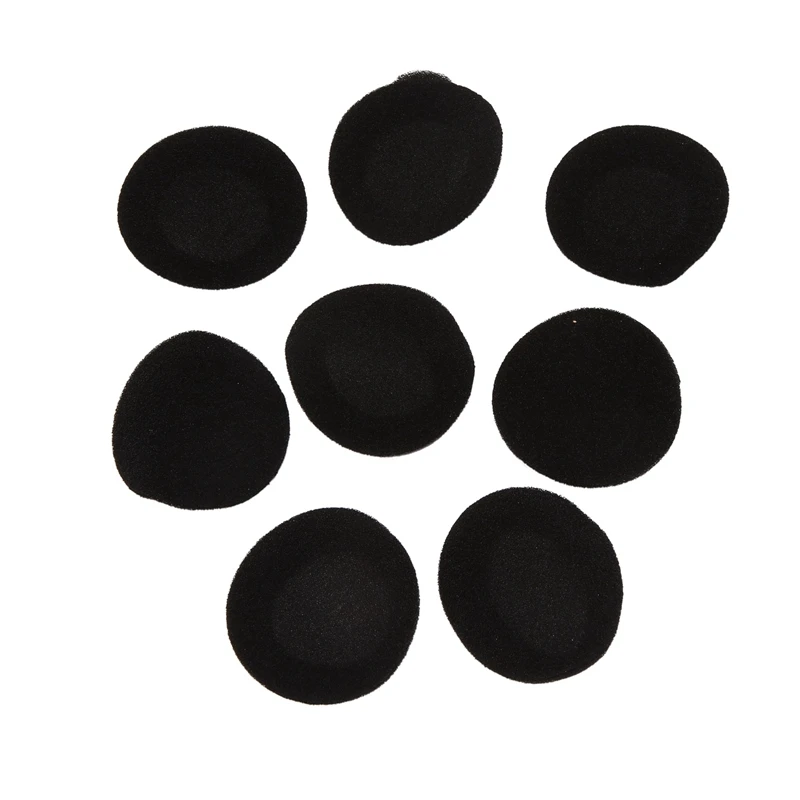 Housses de coussinets de remplacement pour écouteurs, casque, sauna, téléphone noir, 55mm, 8 paires