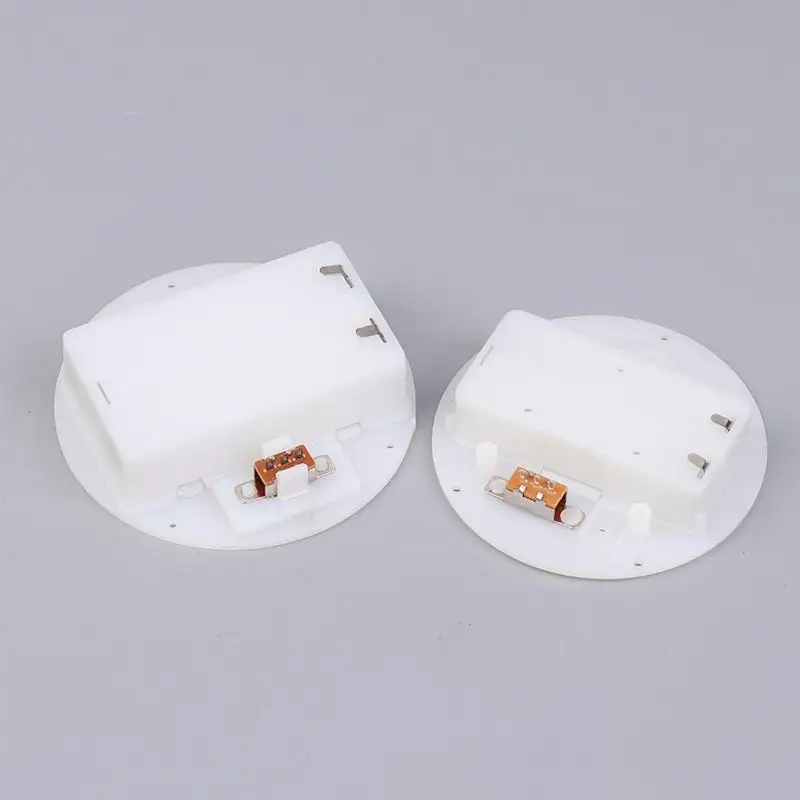 1/5Pcs 2 AAA/AA 3V Battery Case With Switch Cover Round Embedded Battery Holder Battery Storage Boxes Switch Socket Container