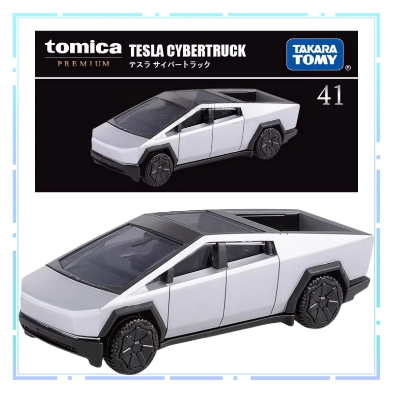 

TOMY Alloy Car TP41 Tesla Cyber Truck Simulation Collection Vehicle Ornament Model Black Box TOMICA Toy Car Festival Gifts