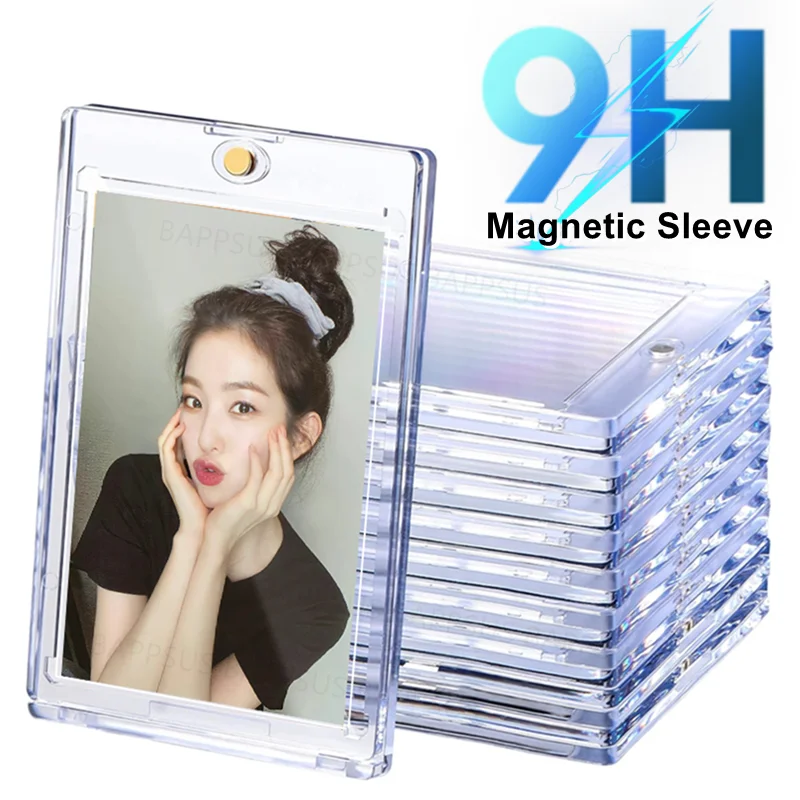 HD Magnetic Card Holder 35Pt for Trading Baseball Card Protector Case Clear Magnet Top Loaders for Korean Kpop Idol Photo Cards