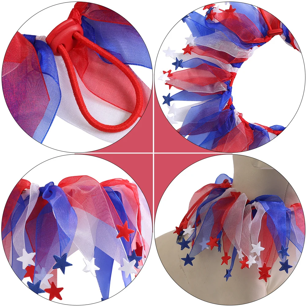 

Independence Day Pet Collar Durable Cat Collar Festival Elastic Comfortable Adjustable Pet Dressing Accessories Party Supplies